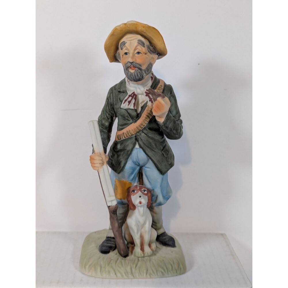 Vintage Homco HUNTER And  DOG Figurine 9"
